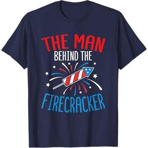 Expecting a Little Firecracker New Mom 4th Of July Pregnancy T-Shirt (X-Small)