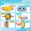 MoraBaby Robot Musical Busy Cube for Toddlers 1-3 Years Old, Montessori 6-in-1 Activity Cube with Lights & Sounds, Wheels for Tummy Time & Crawling Training, Birthday Gifts for Baby boy & Girl