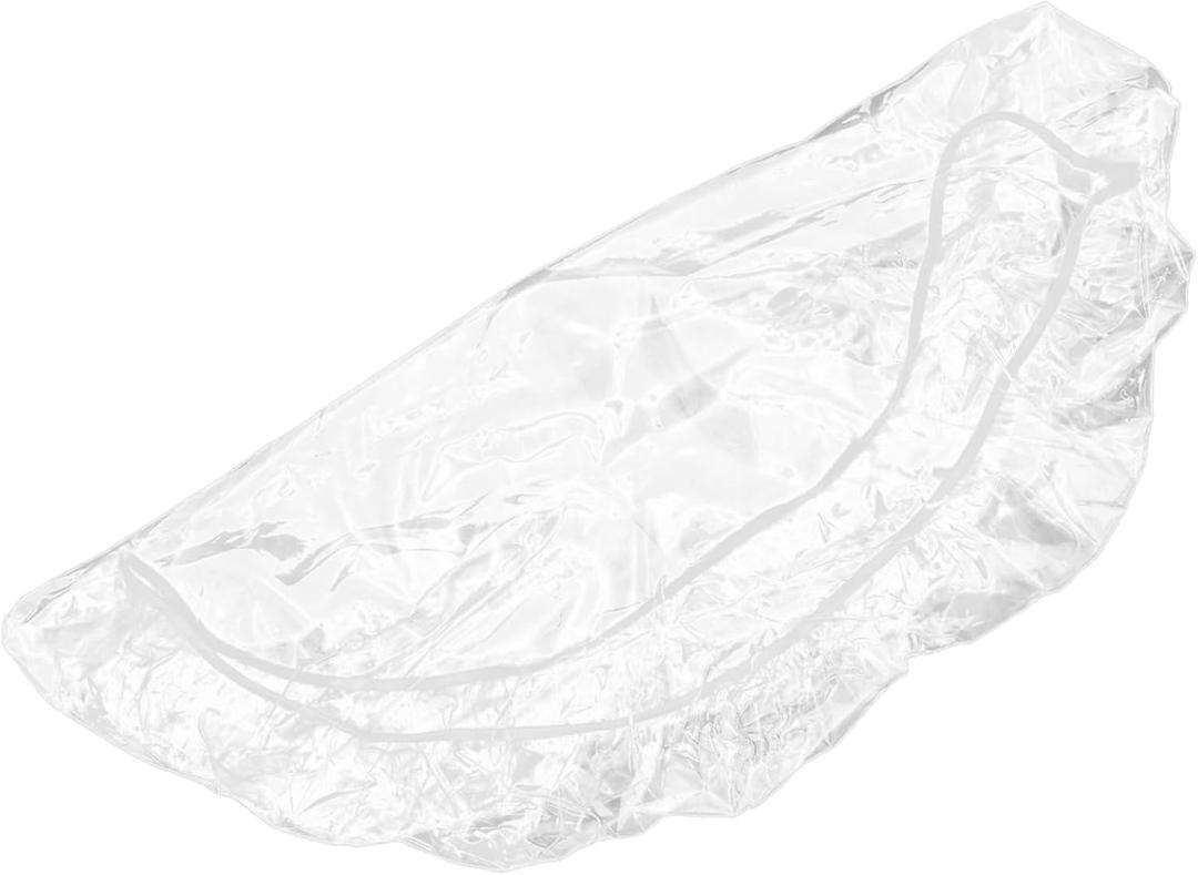 BESTYASH Clear PVC Round Tablecloth Thick Elastic Edge Protector and Spill Transparent Cover for Indoor Outdoor Dining Parties and Events (152.00X152.00X0.02CM)