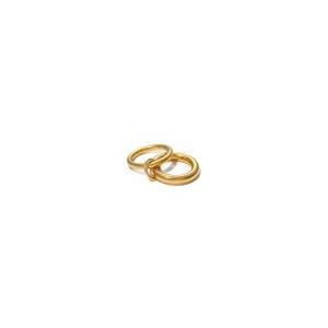 Stackable Rings for Women Non Tarnish - 18K Gold Plated Water Resistant Interlocked Stackable Ring - Stainless Steel Waterproof Rings for Women Tarnish Free