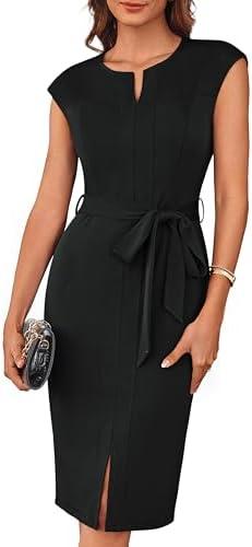 GRACE KARIN Women's Wear to Work Dresses Cap Sleeve Bodycon Midi Business Casual Outfits Office Attire Pencil Church Dress L