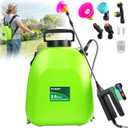 Battery Powered Backpack Sprayer 2.6Gallon, Electric Sprayer with 3-Adjustable Sprayings, Battery Indicator, 5 Nozzles, 41" Retractable Wand, Rechargeable Garden Sprayer for Weed, Lawn&Yard