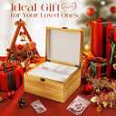 Jewelry Box Organizer, Wooden Jewelry Boxes for Women with 55 Portable Jewelry Bags for Traveling, Travel Jewelry Case Storage for Earrings Rings Necklaces Brackets, Gifts for Women Girls (Carbonized Brown)