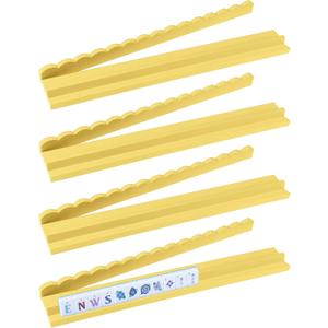 Leinuosen 4 Pcs Wooden Scalloped Mahjong Racks with Pushers | Magnetic American Mahjong Racks, Painted Wood, Family Game Night, Player Gift, Tile Holder