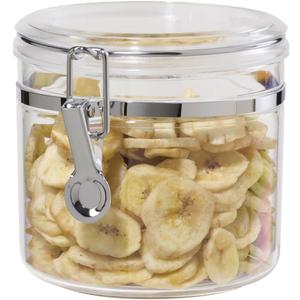 Oggi Clear Canister with Clamp Lid, 38 oz - Large Airtight Food Storage Container, for Kitchen & Pantry Storage of Bulk, Dry Foods Including Pasta, Flour, Sugar, Coffee, Rice, Tea, Spices & Herbs