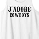 JAdore Cowboys French Western Rodeo Aesthetic Top Tank Top, S