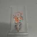 Compatible with Samsung Galaxy S24 Ultra Case Cute Clear for Women,Cool Transparent Silicone Phone Cases Cover - Orange Dreamcatcher Flowers