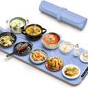 Warming Mat for Food - Electric Warming Tray, XXL(36"x16") Food Warmer Mat with Fast Full Surface Heating, Silicone Heating Mat for Party Buffet, Great Gift for Women, New Homeowners, Hosts (Blue)