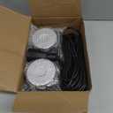 LED Magnetic Trailer Light Kit, 2PCS LED Trailer Light Universal, Direction Indicator Brake License Plate Light, IP68 Waterproof, Adsorbed Magnet, with 24ft Cable 7-pin Plug (Red Amber Lens)