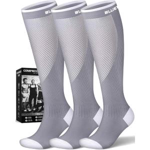 Compression Socks for Women and Men(3 Pairs)15-20mmHg - Best Circulation Support Socks, Large-X-Large