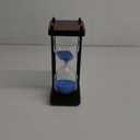 Large Hourglass Timer 60 Minute, Decorative Wooden Sandglass, Blue