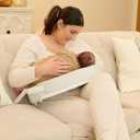 My Brest Friend Basic Nursing Pillow Ergonomic Design Essential Breastfeeding Pillow Support for Mom & Baby, Adjustable Strap & Slipcover, Flowery Meadow