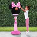 Minnie Mouse Plastic Basketball Set by Delta Children Includes Basketball Hoop, 1 Basketball and Ball Pump