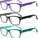 SIGVAN Reading Glasses 4 Packs Blue Light Blocking Eyeglasses Quality Spring Hinge Colorful Computer Readers for Women Men (5 Mix-2, +2.50, multiplier_x)