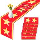 LJ 6 Pcs Plastic Hollywood Table Runners 14" x 108" Hollywood Party Decoration Hollywood Theme Birthday Party Supplies Disposable Table Runner for Hollywood Table Decor