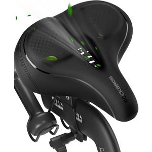 ROCKBROS Oversized Bike Seat for Peloton Bike+ Seat Replacement Wide Comfortable Bike Seat Cushion Exercise Bike Seat, Black