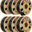 OVERTURE Easy PLA 1.75mm 3D Printer Filament, 1kg PLA Cardboard Spool (2.2lbs), Dimensional Accuracy +/- 0.02mm, Fit Most FDM Printer (Easy Black*6)