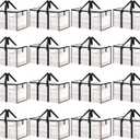 16 Pack Extra Large Heavy Duty Moving Bags, Clear Storage Bins with Lids, Reinforced Handles & Heavy-Duty Zippers Moving Boxes Storage Bags Totes for Clothes Packing, Dorms, College Supplies, Clear