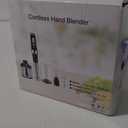 Cordless Immersion Blender: Cordless Hand Blender USB Rechargeable, 21-Speed & 3-Angle Adjustable with 304 Stainless Steel Blades for Milkshakes | Smoothies | Soup| Puree | Baby Food (Grey)