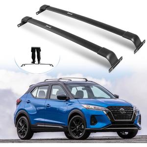 Enhanced 220 LBS Cross Bar Roof Racks for Nissan Kicks 2016-2024, Black All Aluminum Cross Rails for Cargo Kayak Bike Ski