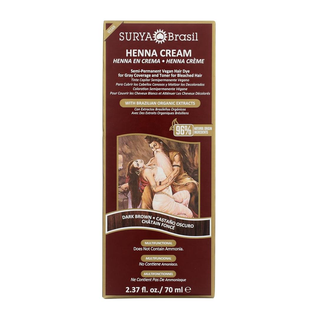 Surya Dark Brown Henna Cream (4 Pack)