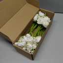 Floroom Ranunculus Artificial Flowers 18 Pcs Ivory Faux Silk Mini Ranunculus Bulk Fake Wedding Filler Flowers for DIY Bouquets, Centerpieces, Bridal Shower Decorations & Arrangements