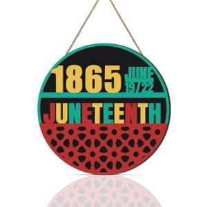 3D Juneteenth Door Sign,Happy Juneteenth Door Wreath,Freedom Day Sign,Black Pride Sign,African American Independence Day Sign,Black History Month Decoration for Outdoor Yard Home Porch Office