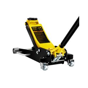 VEVOR 3 Ton Low Profile , Aluminum and Steel Racing Floor Jack with Dual Pistons Quick Lift Pump for Sport Utility Vehicle, Lifting Range 3-6/11"-19-11/16", yellow,black