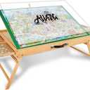 ALL4JIG 2000PCS Portable Puzzle Table with Legs, Adjustable Jigsaw Wooden Puzzle Board with 4 Drawers & Cover Birthday Gift for mom, 3-Tilting-Angle Jigsaw Puzzle Table for Adults