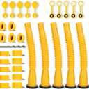 Gas Can Spout Replacement, 5-Kit Gas Can Nozzles Old Style Easy to Install, No-Spill Nozzle Replacement, Upgraded Spouts with Vent Cap, Fit for Most 1/2/5/10 Gallon Cans