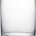 WGV Quality Thick Cylinder Vase, Width 6", Height 8", Clear Glass Container Terrarium Candle Holder for Wedding Centerpiece, Event, Home Decor, 1 Piece (6"x8"H)