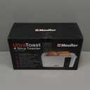 Mueller UltraToast Full Stainless Steel Toaster 4 Slice, Long Extra-Wide Slots for Bagels and Waffles, 6 Browning Levels, LED Display, Cancel/Defrost/Reheat Functions & Removable Tray, Kitchen Gadgets