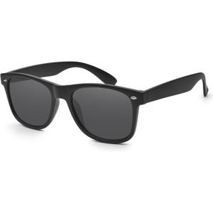 Jcerki Polarizing Nearsighted Sunglasses Tinted Gray Men Women Myopia Distance Glasses **These Are Not Reading Glasses** (Black, -5.5)