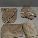 Smiry Velvet Seat Covers for Dining Room Chair Set of 4, Stretch Fit Removable Washable Chair Seat Cushion Protector Slipcovers with Ties, Khaki