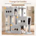 Gitelsnour Sturdy Cat Tree Tower, 3 XXL Condos for Large Adult Cats GCT036W
71.7'' Heavy Duty Cat Tower with Sturdy Base, 10 Scratching Posts & 3 Platforms for 20 lbs+ indoor Cats, Light Gray