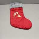 Beyond Your Thoughts 1 Pack Initial Monogram Christmas Stockings Personalized Human Durable Christmas Mistletoe Ornament Bag for Family Decorations Green Letter A