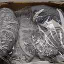 Chic Home 7 Piece Comforter Set Reversible Two-Tone Damask Pattern Geometric Quilting Bed Skirt Decorative Pillows Shams Included, Microfiber, Grey, Queen