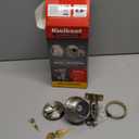 Kwikset 816 Key Control Deadbolt Lock, Round Satin Nickel Exterior Keyed Front Entry Door, Pick Resistant SmartKey Rekey Security, Single Cylinder Dead Bolt, with Microban Protection