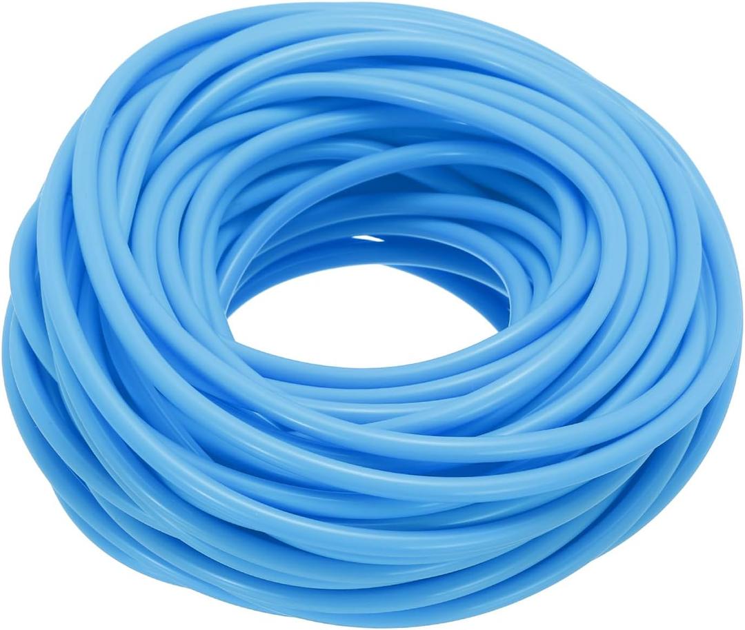 MECCANIXITY 4mm 16Yards Hollow Pipe Rubber Cords, Elastic Silicone Tube Cord Barber Cord for Knitting Jewelry Making DIY Crafts Stitch Holders, Dark Blue