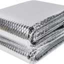 winemana Window Insulation Roll, 24IN x 20FT Reflective Heat Shield Bubble Film, Double-Sided Aluminum Foil Insulation, Weatherproof Garage Door Cover for Windows, RV, Basement, Winter & Summer