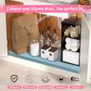 Sdpeia Under Sink Mat for [34" x 22"] Cabinet, Upgraded Silicone Waterproof Mat Kitchen Cabinet Liner Cabinet Protector Kitchen Organizers and Storage (Cyan Blue)