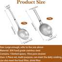 Kifmurase 2PCS Spider Strainer Skimmer Spoon Set Fine Mesh Stainless Steel Sieve Skimmer Ladle Colander with Handle, Large Hole Slotted Colander Frying Spoons for Kitchen Cooking Filter Food Residues
