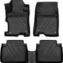Floor Mats Compatible with 2008-2012 Honda AccordAll Weather Waterproof Durable Anti-Slip Odorless Custom-fit Front Rear Rows Full Set Carpet Protection TPE Liner