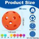 Coopay 60 Pack Practice Baseball 42mm Mini Plastic Hollow Softballs, Baseball Training Balls with Drawstring Bag for Indoor Outdoor Backyard Batting Practice