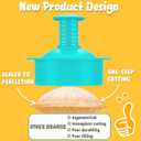 2 x Sandwich Cutter and Sealer Round Cut and Seal Sandwich Maker, Crustless Peanut Butter & Jelly Sandwich Cookie Cutter-Green Round