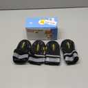 QUMY Dog Shoes for Large Dogs, Medium Dog Boots & Paw Protectors for Winter Snowy Day, Summer Hot Pavement, Water-Resistant in Rainy Weather, Outdoor Walking, Indoor Hardfloors Skid-Resistant Sole (Size 6: 2.6''x3.0''(W*L) (Pack of 4))