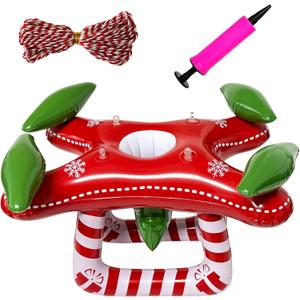 Elf Drone Inflatable Airplane Elf Plane for Christmas New Year Holiday Ideas of Elf Kit Accessories & Props Elf Hot Air Balloon of Arrival Kit Includes Hand Pump & 6-Foot Rope Elf Kit