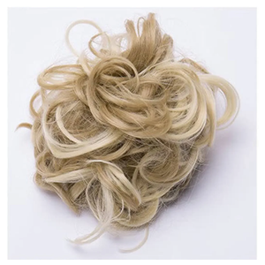 Women Synthetic Messy Chignon Hair Rubber Ponytail 2 Pisces