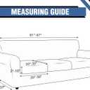 Stretch Couch Covers for 4 Separate Cushion Couch Sofa-Floral Printed Couch Sofa Cover,Washable Sofa Slipcover,Pet Friendly Furniture Protector with Elastic Bottom,Universal Fit for Home(Couch,Cover) (X-Large Sofa, Black Pattern+brown)