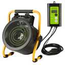 Aarcinhke Greenhouse Heater with Digital Thermostat, 1500W Electric Outdoor Heaters for Patio, Fast Heating, Overheat Protection, Dustproof Design for Grow Tent, Green House, Flower Room, Yellow-Black